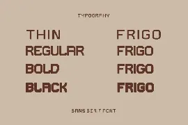 Frigo font