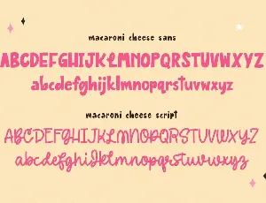 Macaroni Cheese Font Duo