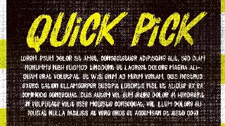 Quick Pick Font