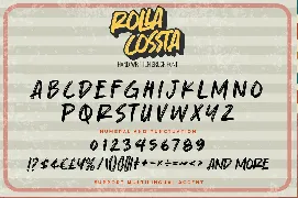 Rolla Cossta - Handwritten Brush Font