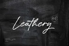 Leathery Script font