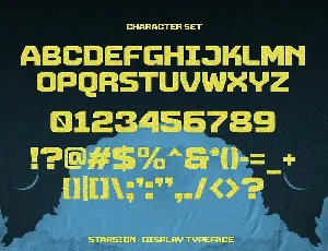 Starsion - Sporty Display Typeface font