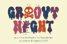 Groovy Night Halloween Display Font