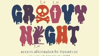 Groovy Night Halloween Display Font