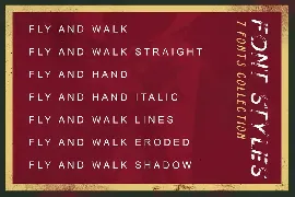 Fly and Walk Typeface font