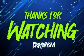 Errorism - Original Handmade Brush Font