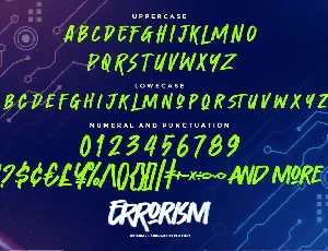 Errorism - Original Handmade Brush Font