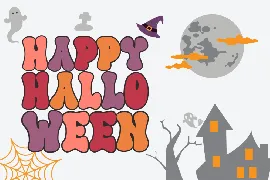 Silent Groovy Halloween Display Font