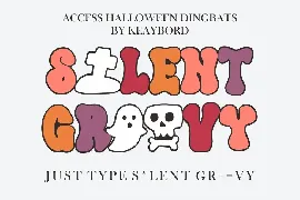 Silent Groovy Halloween Display Font