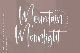 Mountain Moonlight Modern Handwritten Font