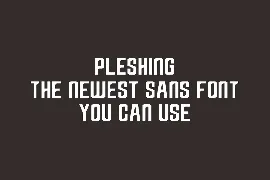 Pleshing font