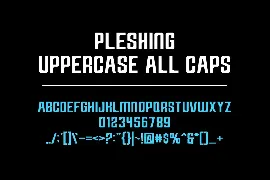 Pleshing font