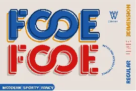 Fooe Fooe | 3D fonts Sporty