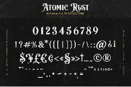 OKA - Atomic Rust font