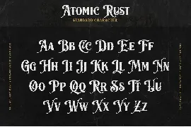 OKA - Atomic Rust font