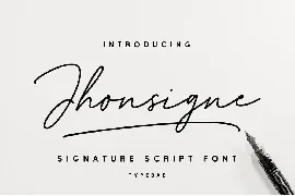 Jhonsigne Signature Script Font