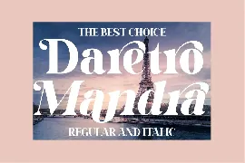 Daretro Mandra Luxury Serif Font