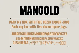 Mangold - Bold Condensed Sans - Sport Game Font