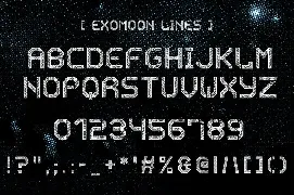 Exomoon Display Stencil Font