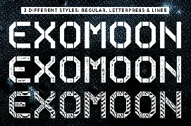 Exomoon Display Stencil Font