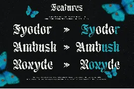 Moxy Rush Blackletter Typeface font