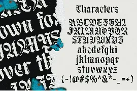 Moxy Rush Blackletter Typeface font