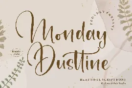 Monday Dusttine Beautiful Script Font