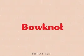 Bowknot Unique Display Font