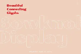 Bowknot Unique Display Font