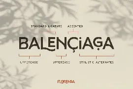 Florensa - Stylish Ligature Sans font