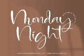 Monday Night Beautiful Handwritten Font