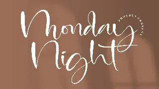 Monday Night Beautiful Handwritten Font