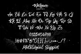 Wattgone - Handbrush Font