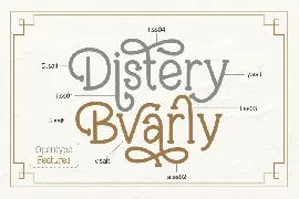 Distery Bvarly font