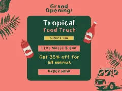 Tropical Food Truck Font