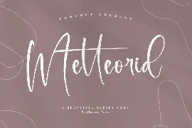 Metteorid Beautiful Script Font