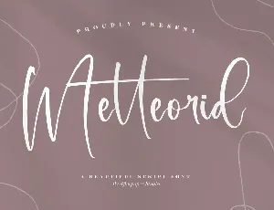 Metteorid Beautiful Script Font