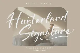 Hunterland Signature Modern Script Font