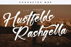 Hustfelds Rashgella Calligraphy Brush Script font