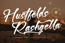 Hustfelds Rashgella Calligraphy Brush Script font