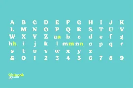 Chinook font