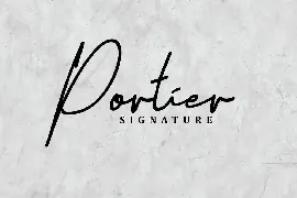 Portier-Signature font