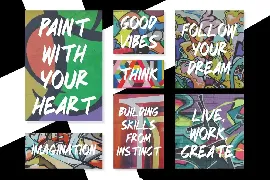 RIVERBANK - - Aggressive graffiti font