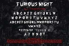 Furious Night font