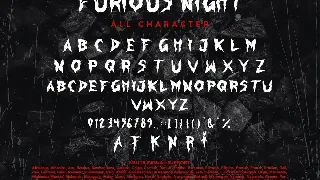 Furious Night font