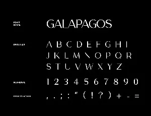 Galapagos Modern Font