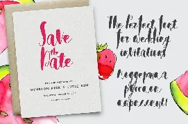 Watermelon Sorbet Brush Script font