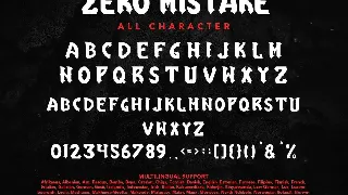 Zero Mistake - Cool Blackletter Display Font