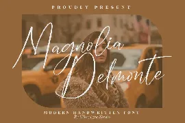 Magnolia Delmonte Modern Handwritten Font