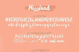 Missland - Handwritten Brush Font